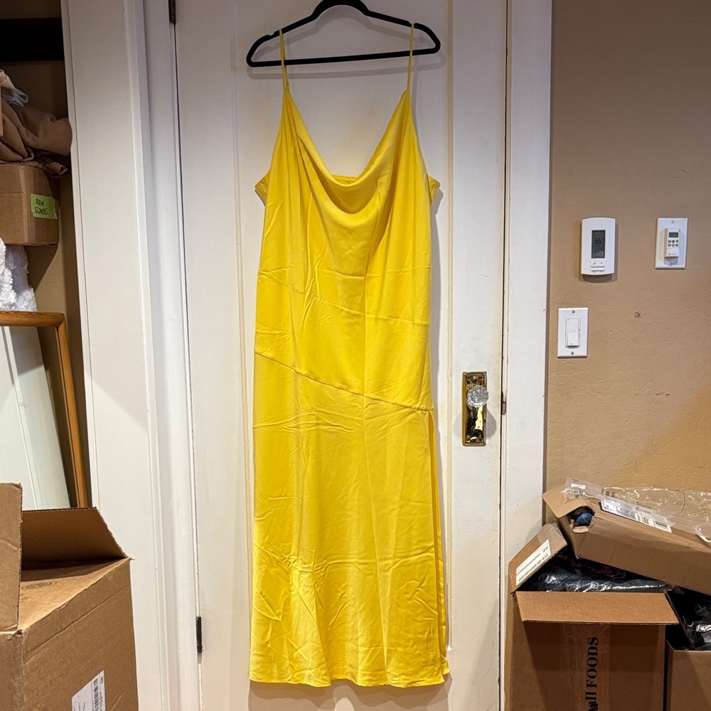 Anthropologie Golden Midi Dress